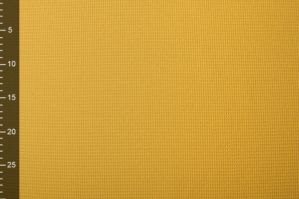 Oeko-Tex®  Mini Waffle Pique Fabric Ocher Yellow Oeko-Tex®  Mini Waffle Pique Fabric Ocher Yellow