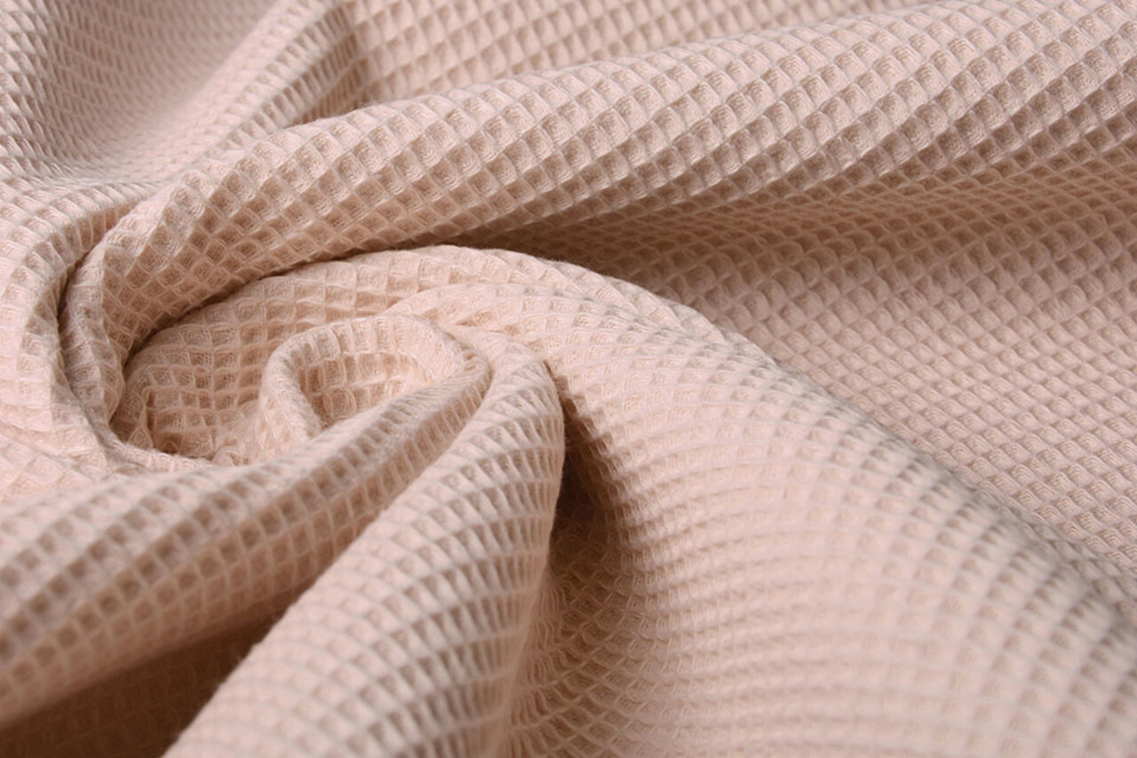 Oeko-Tex®  Mini Waffelpiqué Baumwolle Puderrosa Oeko-Tex®  Mini Waffelpiqué Baumwolle Puderrosa