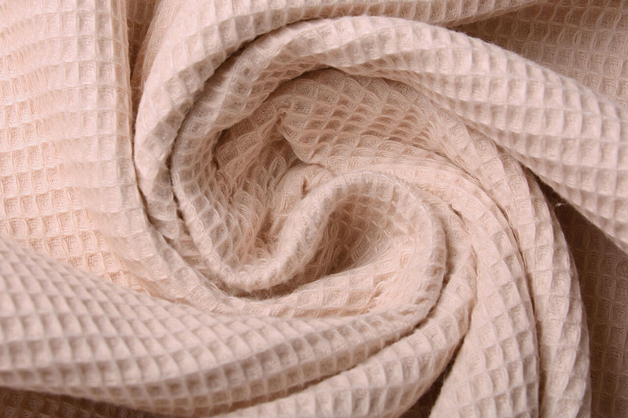 Oeko-Tex® Mini Wafel Katoen Poeder Roze Oeko-Tex® Mini Wafel Katoen Poeder Roze