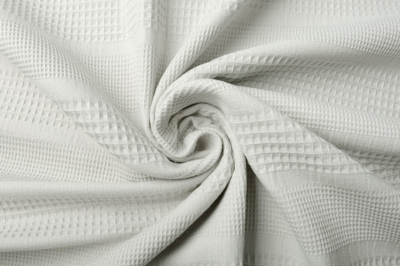 Oeko-Tex®  Combi Waffle Pique Fabric Light Grey