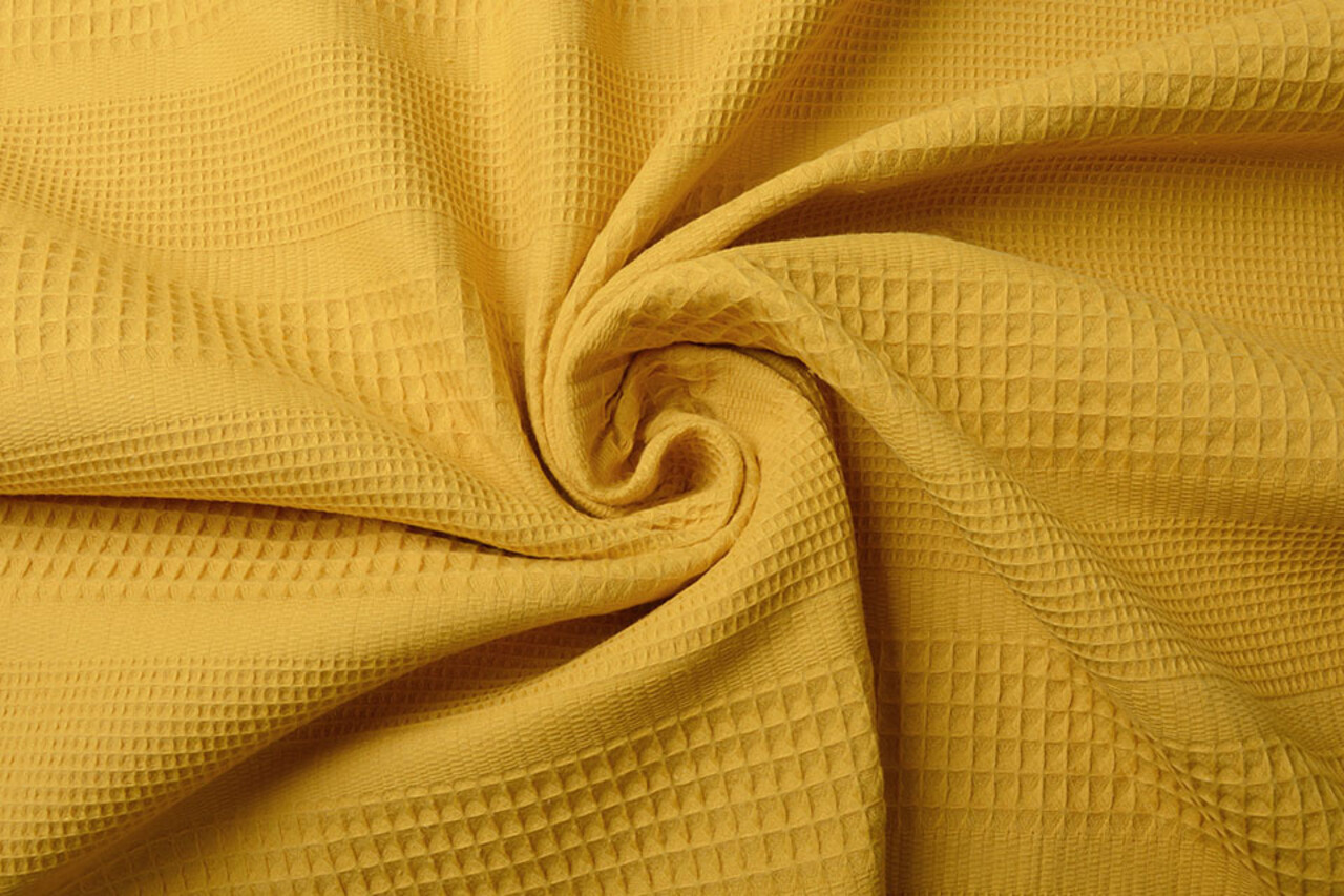 Oeko-Tex®  Combi Waffle Pique Fabric Ocher Yellow