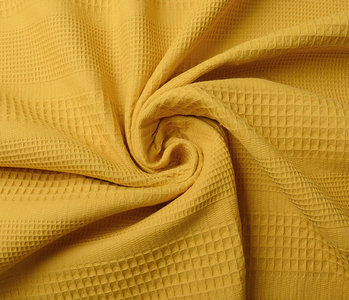 Oeko-Tex®  Combi Waffle Pique Fabric Ocher Yellow