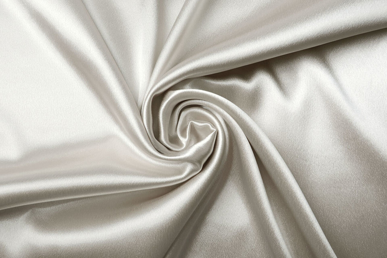 Stretch Satin Épais Beige