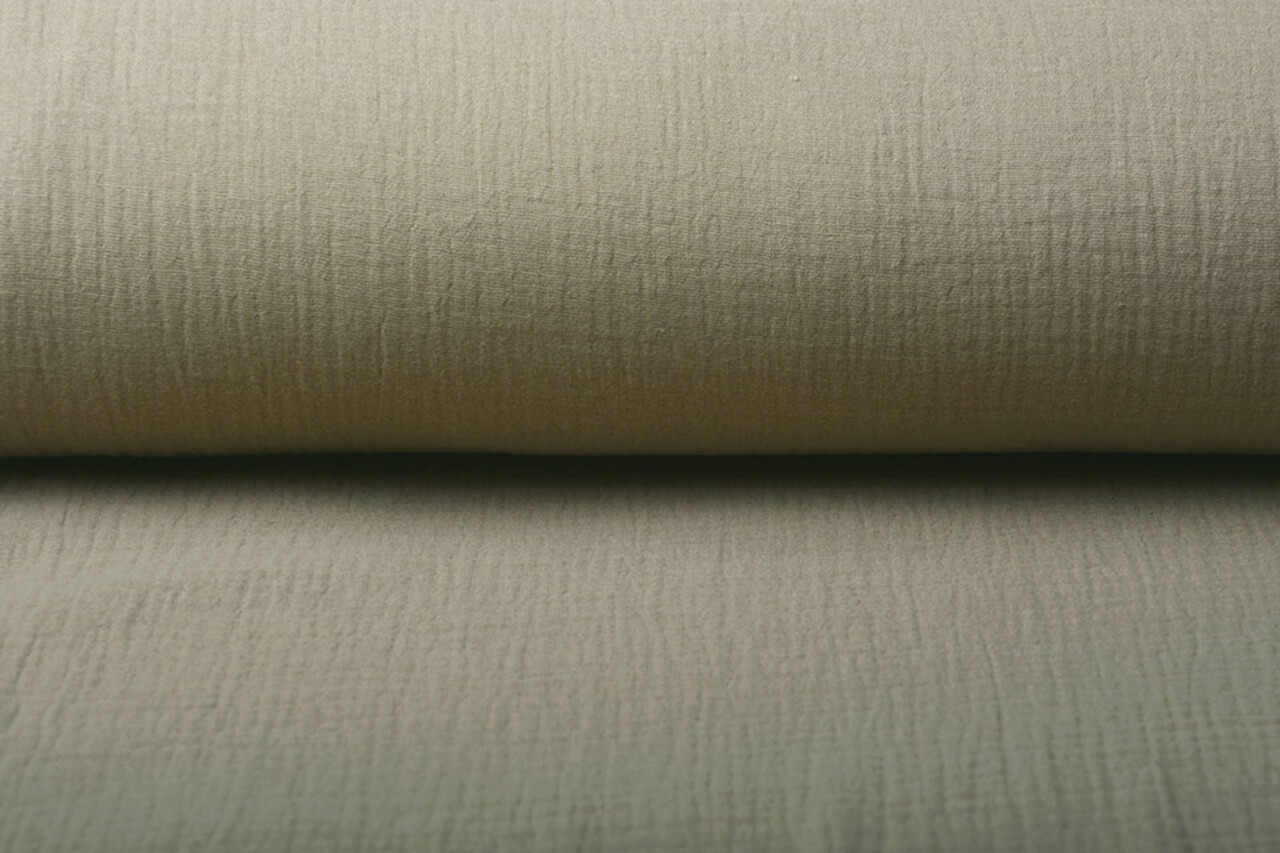 Oeko-Tex®  Baumwoll Musselin Stoff Taupe