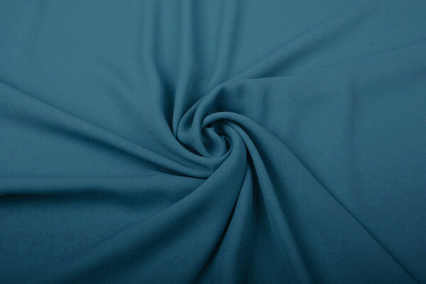 Crêpe Georgette Hell petrol Blau