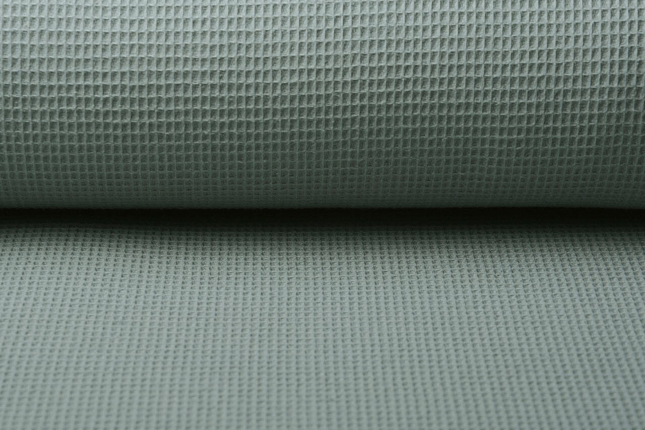 Oeko-Tex®  Mini Waffelpiqué Baumwolle Alt Grün Oeko-Tex®  Mini Waffelpiqué Baumwolle Alt Grün