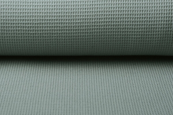 Oeko-Tex®  Mini Waffle Pique Fabric Old Green Oeko-Tex®  Mini Waffle Pique Fabric Old Green