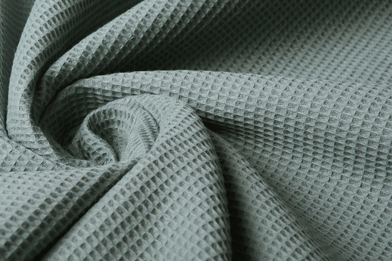 Oeko-Tex®  Mini Waffelpiqué Baumwolle Alt Grün Oeko-Tex®  Mini Waffelpiqué Baumwolle Alt Grün