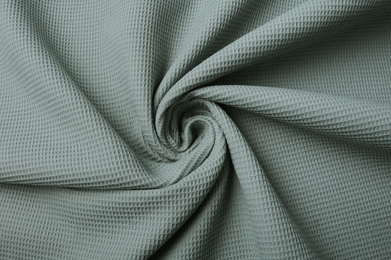 Oeko-Tex®  Mini Waffelpiqué Baumwolle Alt Grün Oeko-Tex®  Mini Waffelpiqué Baumwolle Alt Grün