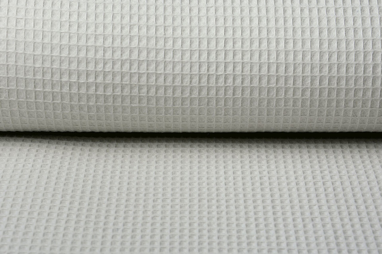 Oeko-Tex®  Waffelpiqué Baumwolle Hellgrau Oeko-Tex®  Waffelpiqué Baumwolle Hellgrau