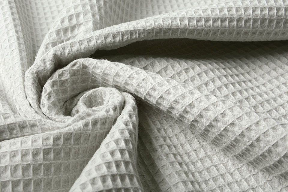 Cotton waffle fabric, pique material, bathrobe cloth, waffle weave