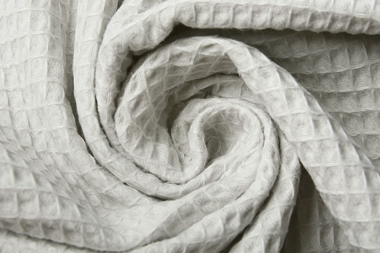 Oeko-Tex®  Waffelpiqué Baumwolle Hellgrau Oeko-Tex®  Waffelpiqué Baumwolle Hellgrau