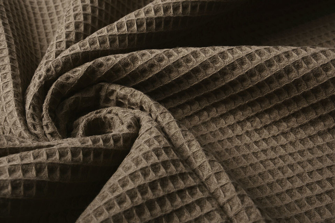 Oeko-Tex®  Waffle Pique Fabric Taupe