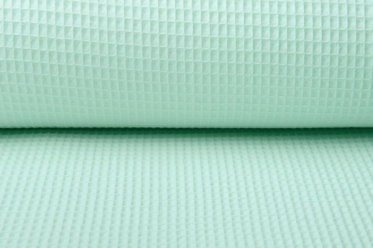 Oeko-Tex® Waffle Pique Fabric Mint Green Oeko-Tex® Waffle Pique Fabric Mint Green