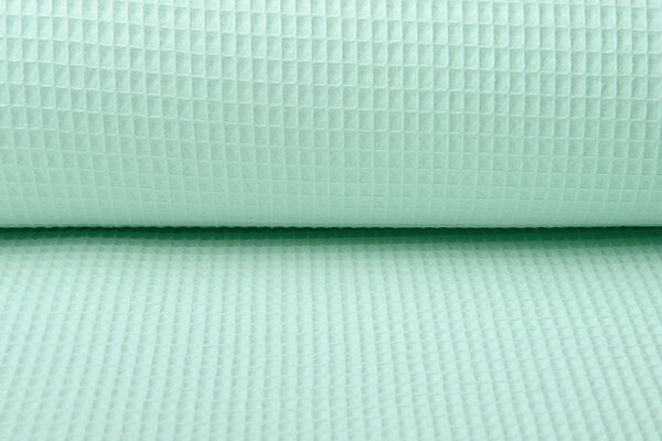 Oeko-Tex® Waffle Pique Fabric Mint Green Oeko-Tex® Waffle Pique Fabric Mint Green