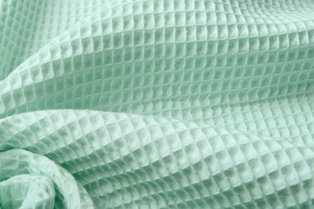 Oeko-Tex® Cotone a Nido D’ape Verde Menta Oeko-Tex® Cotone a Nido D’ape Verde Menta