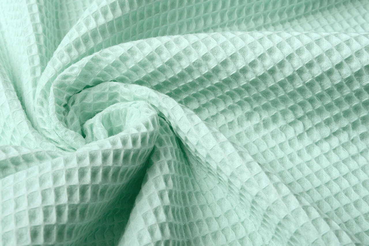 Oeko-Tex® Cotone a Nido D’ape Verde Menta Oeko-Tex® Cotone a Nido D’ape Verde Menta