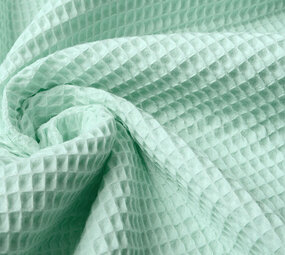 Oeko-Tex®  Waffelpiqué Baumwolle Minzgrün