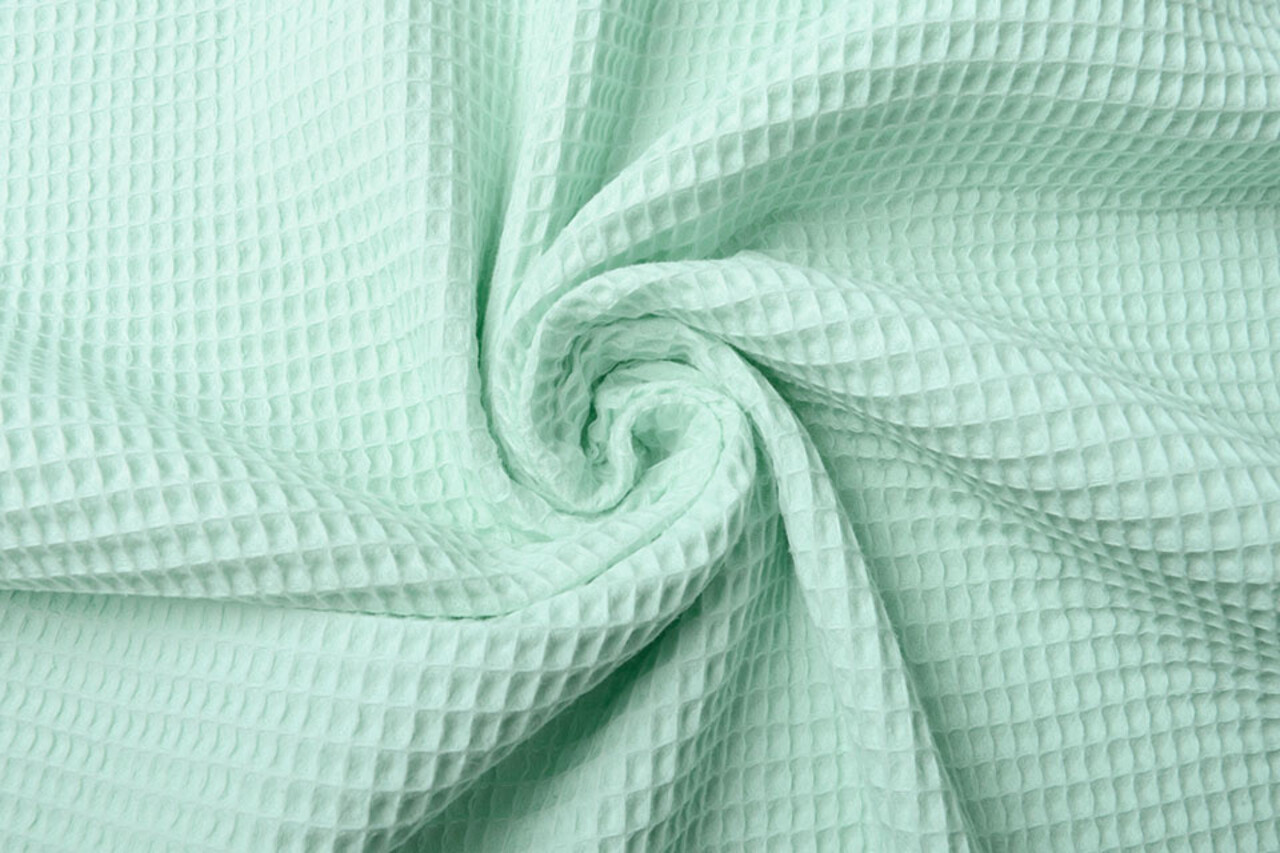 Oeko-Tex® Cotone a Nido D’ape Verde Menta Oeko-Tex® Cotone a Nido D’ape Verde Menta