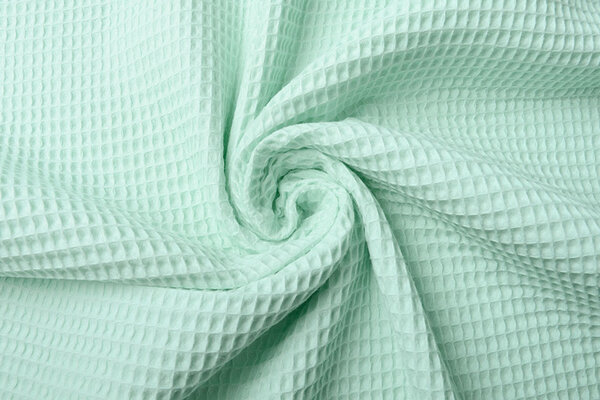 Oeko-Tex® Waffle Pique Fabric Mint Green Oeko-Tex® Waffle Pique Fabric Mint Green