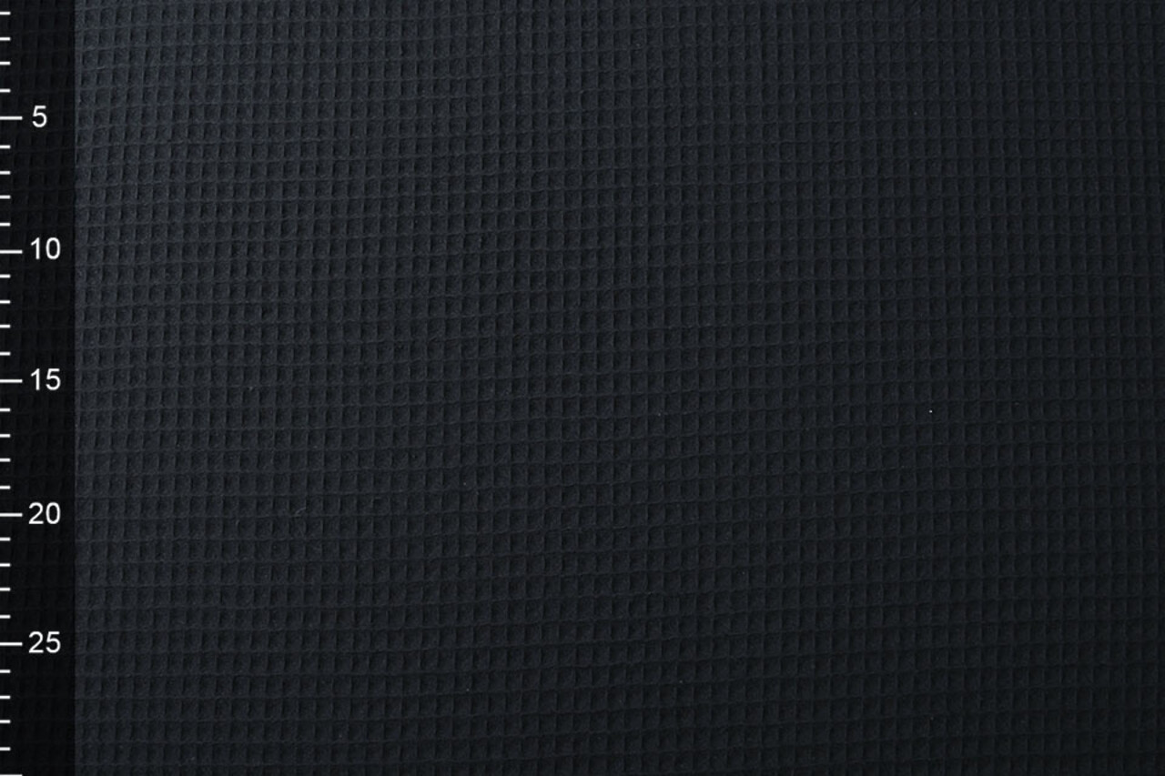 Oeko-Tex®  Waffelpiqué Baumwolle Schwarz