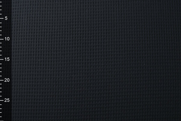 Oeko-Tex®  Waffelpiqué Baumwolle Schwarz