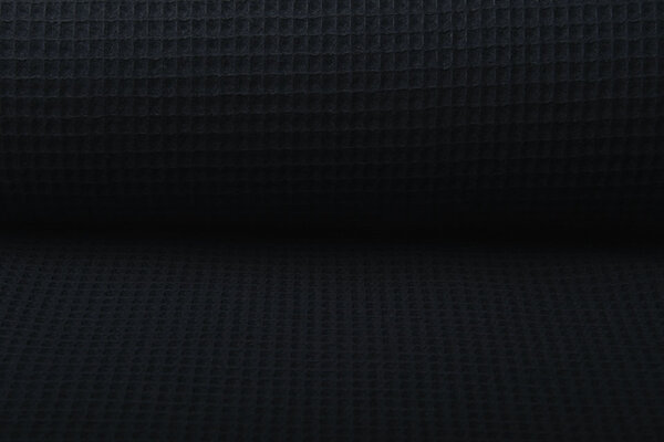 Oeko-Tex®  Waffle Pique Fabric Black Oeko-Tex®  Waffle Pique Fabric Black