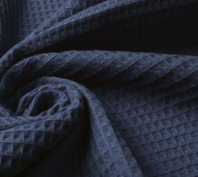 Oeko-Tex®  Waffelpiqué Baumwolle Polizei Blau Oeko-Tex®  Waffelpiqué Baumwolle Polizei Blau
