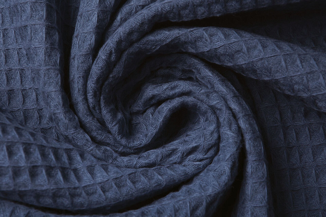 Oeko-Tex®  Wafel Katoen Politie Blauw