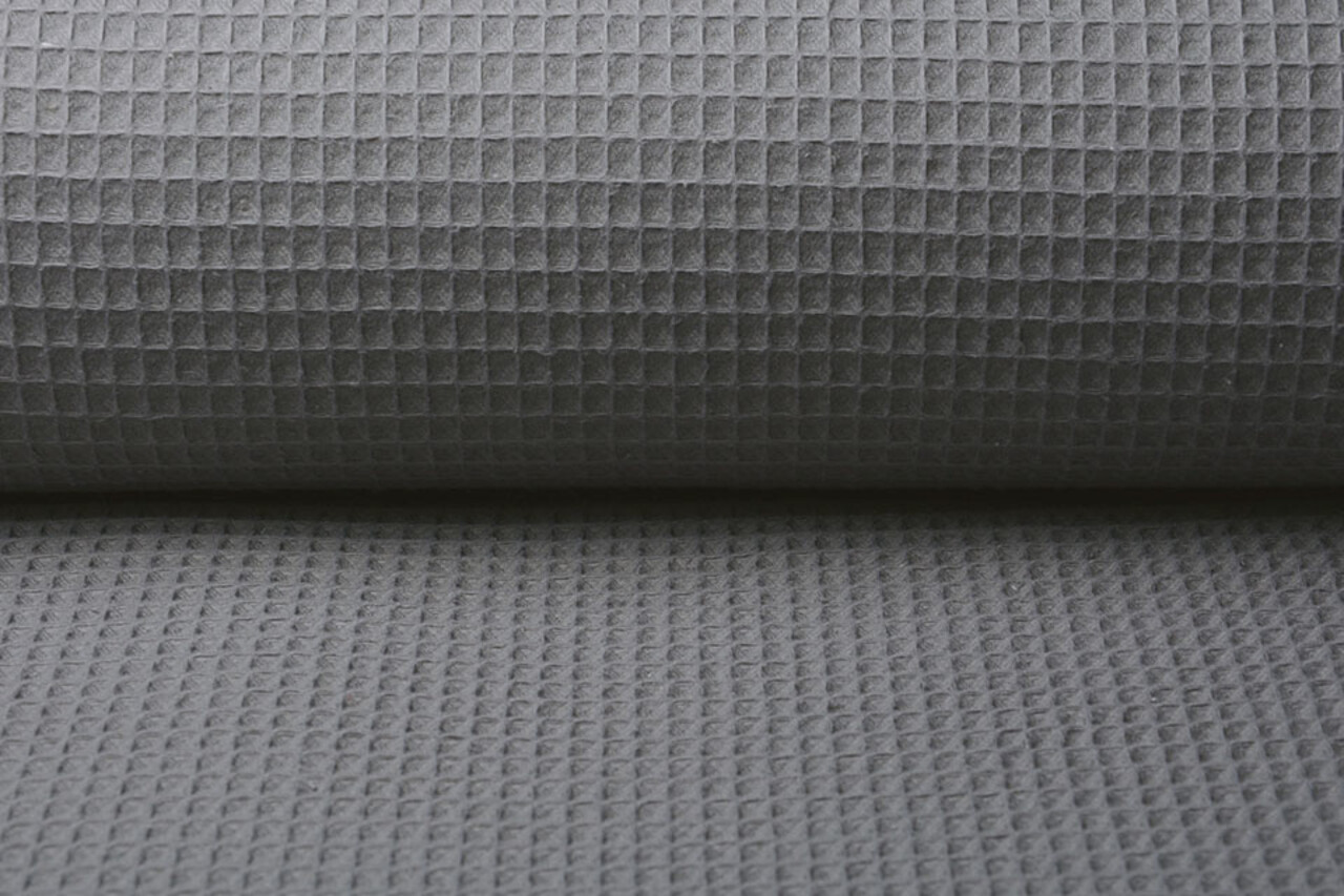 Oeko-Tex®  Waffle Pique Fabric Grey Oeko-Tex®  Waffle Pique Fabric Grey