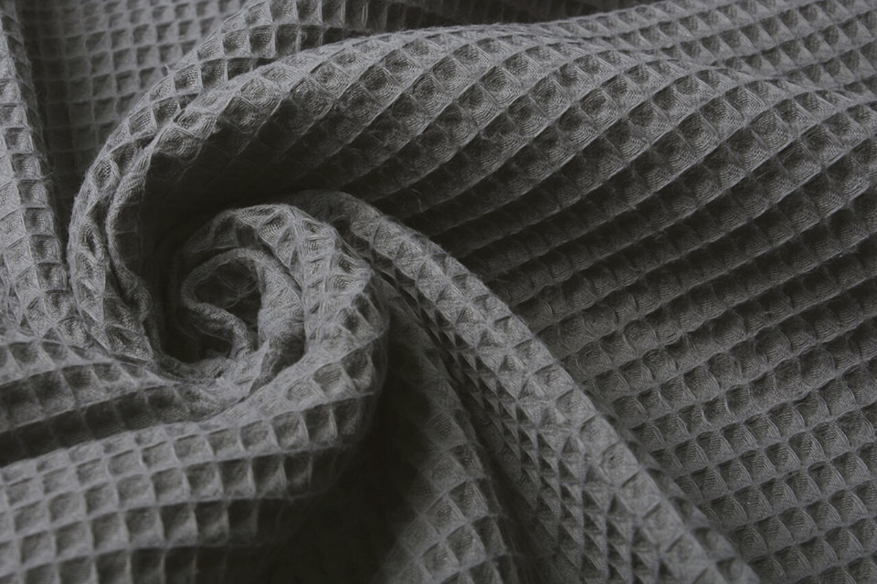 Oeko-Tex®  Waffelpiqué Baumwolle Grau Oeko-Tex®  Waffelpiqué Baumwolle Grau