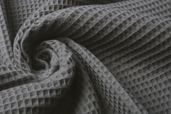 Oeko-Tex®  Waffle Pique Fabric Grey Oeko-Tex®  Waffle Pique Fabric Grey