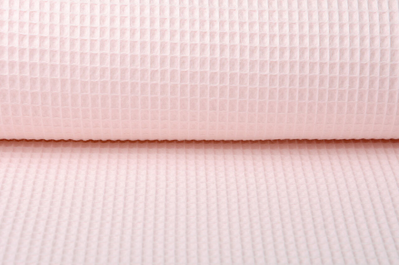 Oeko-Tex®  Waffle Pique Fabric Light Pink Oeko-Tex®  Waffle Pique Fabric Light Pink