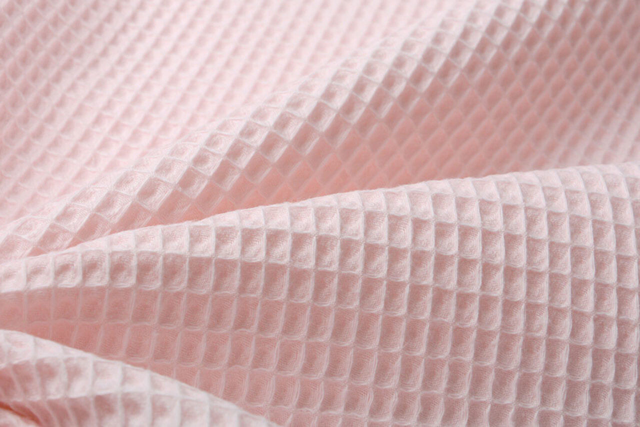 Oeko-Tex®  Waffle Pique Fabric Light Pink Oeko-Tex®  Waffle Pique Fabric Light Pink
