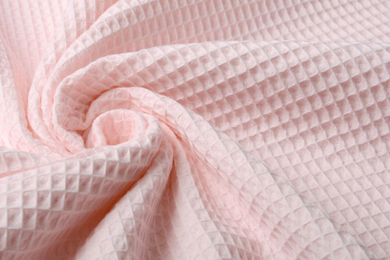 Oeko-Tex®  Waffle Pique Fabric Light Pink Oeko-Tex®  Waffle Pique Fabric Light Pink