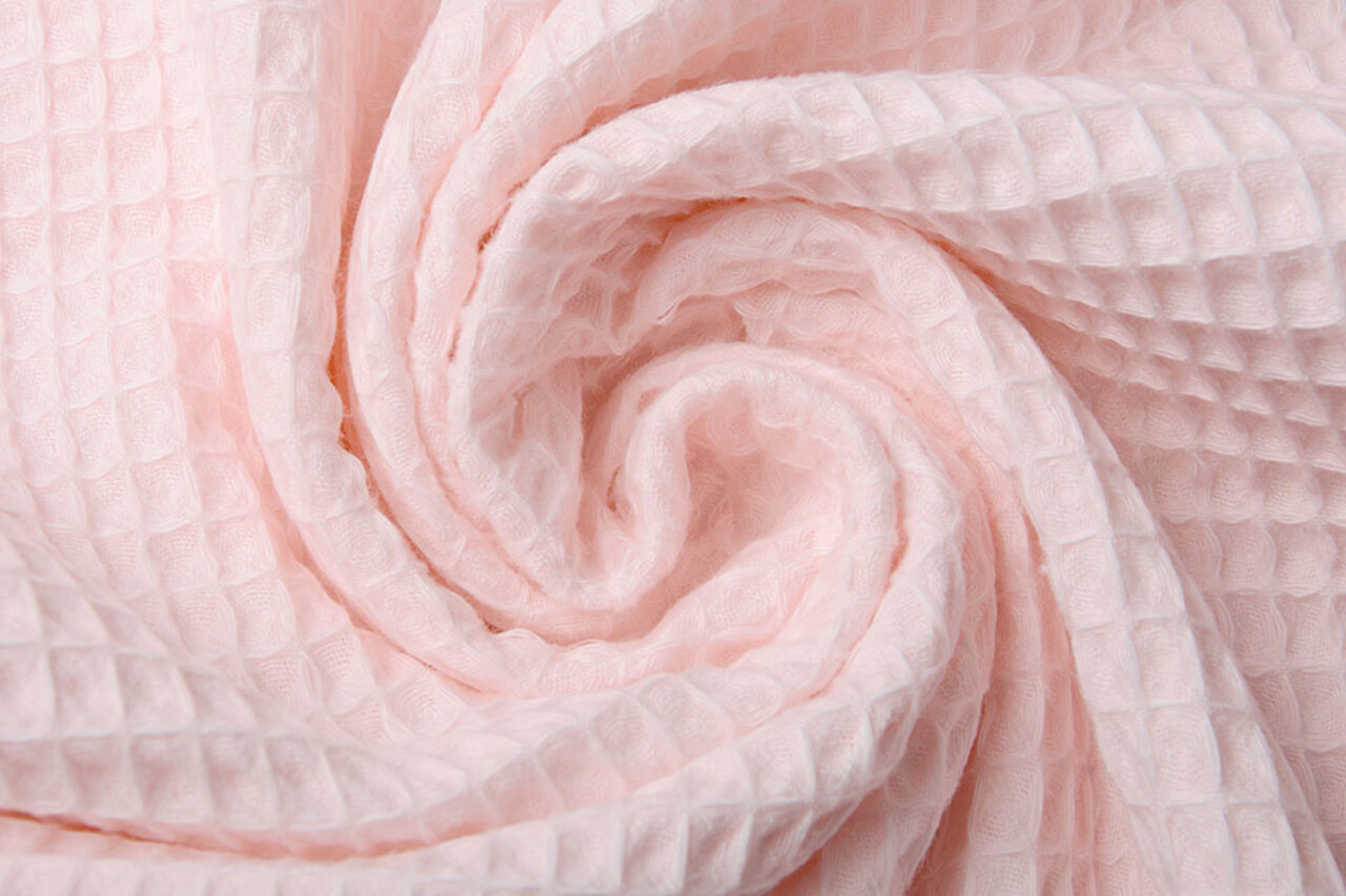 Oeko-Tex®  Waffle Pique Fabric Light Pink Oeko-Tex®  Waffle Pique Fabric Light Pink
