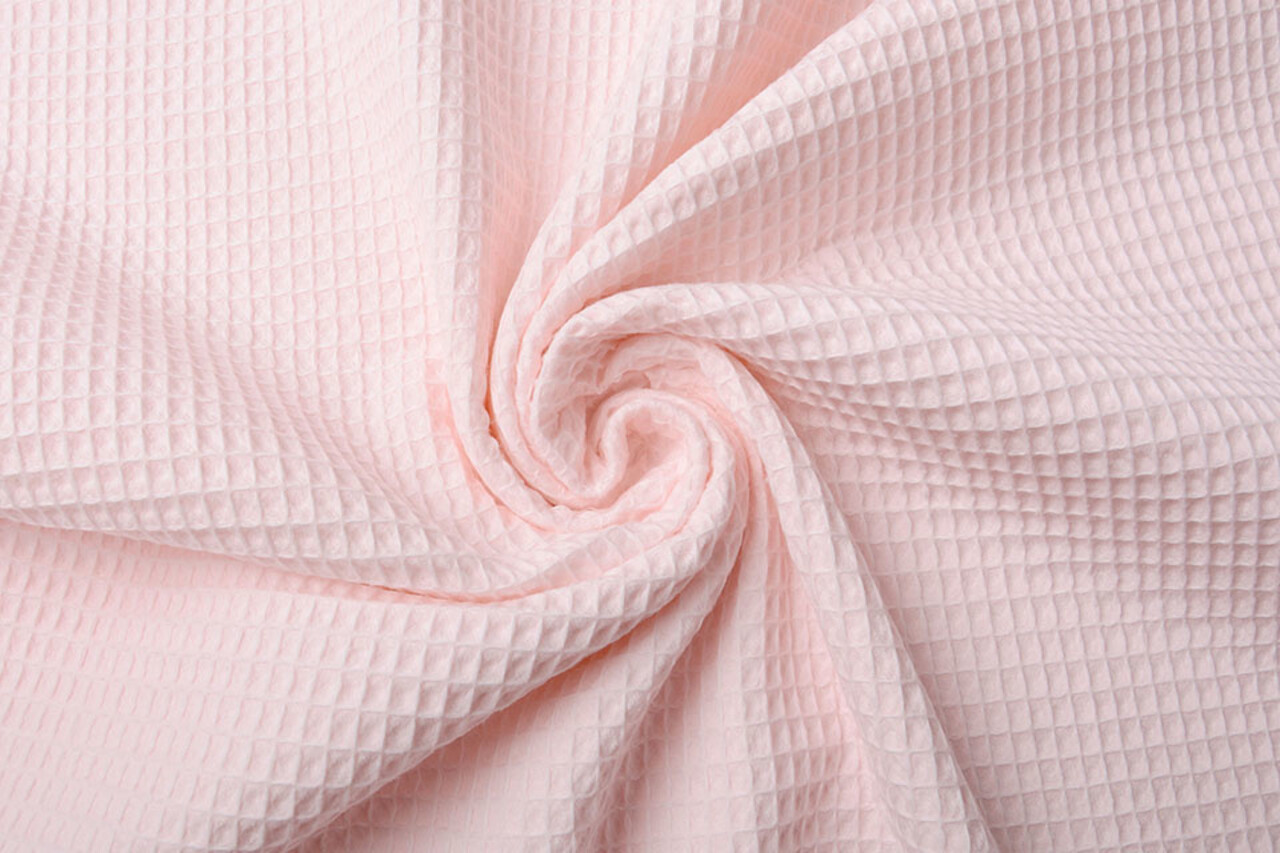 Oeko-Tex®  Waffle Pique Fabric Light Pink Oeko-Tex®  Waffle Pique Fabric Light Pink