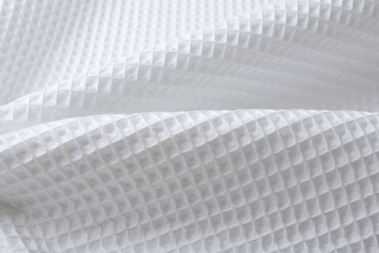 Oeko-Tex®  Waffle Pique Fabric White
