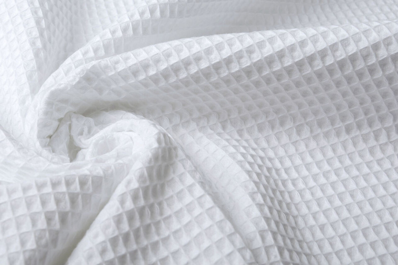 Oeko-Tex®  Cotone a Nido D’ape Bianco