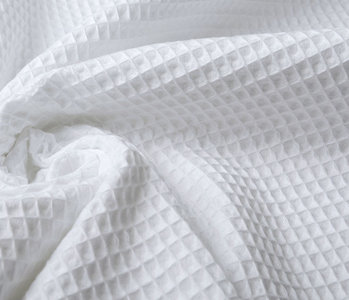 Oeko-Tex®  Waffle Pique Fabric White