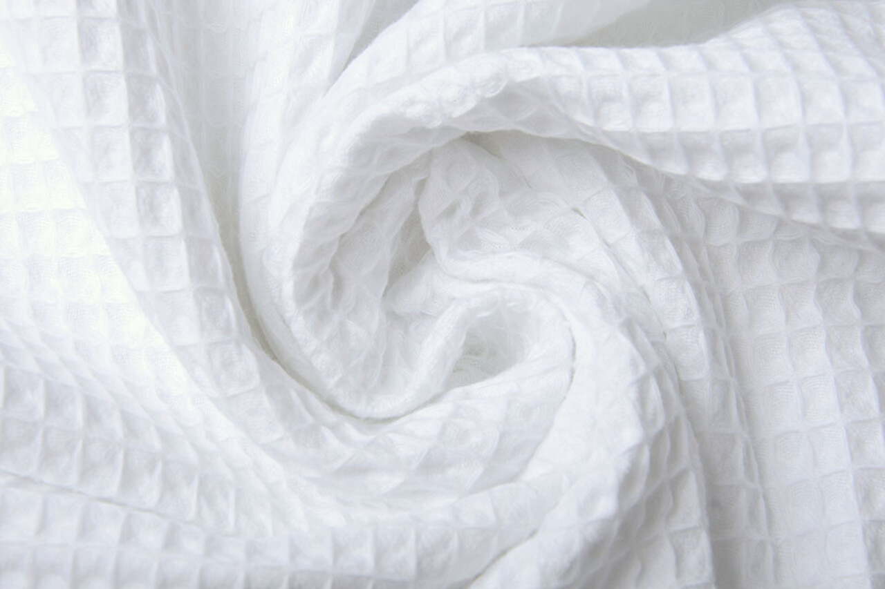 Oeko-Tex®  Waffle Pique Fabric White