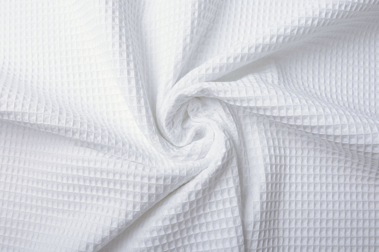 Oeko-Tex®  Waffle Pique Fabric White