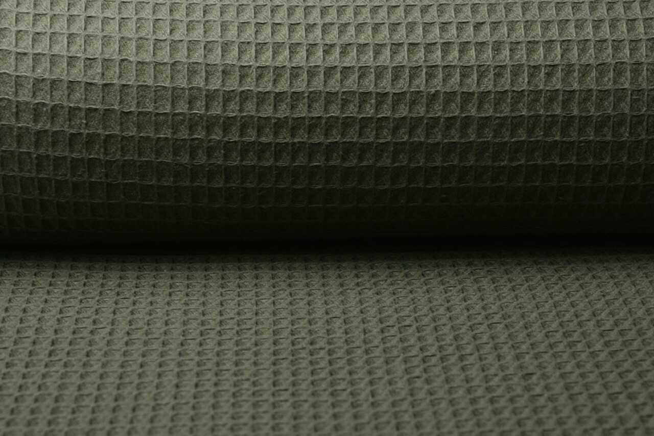 Oeko-Tex®  Waffle pique Army Green