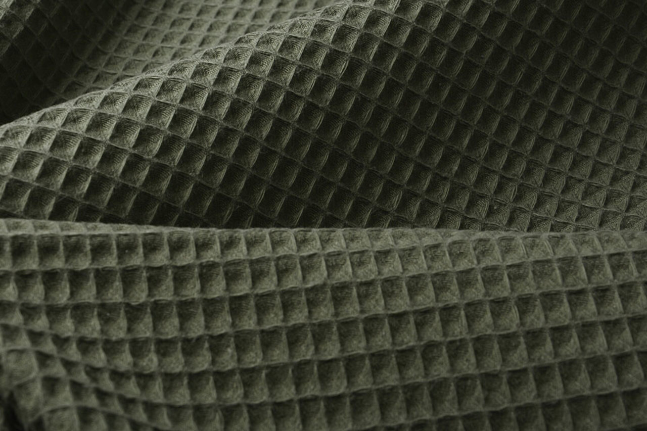 Oeko-Tex®  Wafel Katoen Army Groen