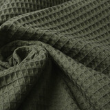 Oeko-Tex®  Waffelpiqué Baumwolle Armeegrün Oeko-Tex®  Waffelpiqué Baumwolle Armeegrün
