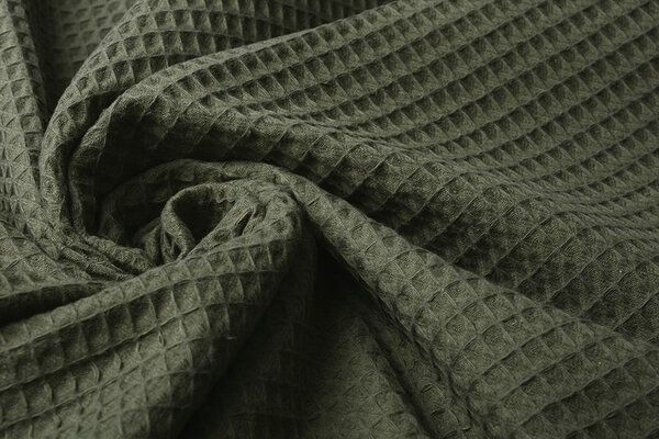 Oeko-Tex®  Wafel Katoen Army Groen