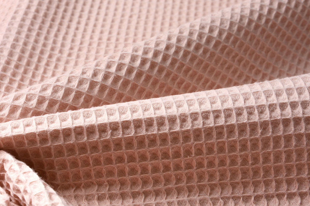 Oeko-Tex®  Waffelpiqué Baumwolle Puderrosa