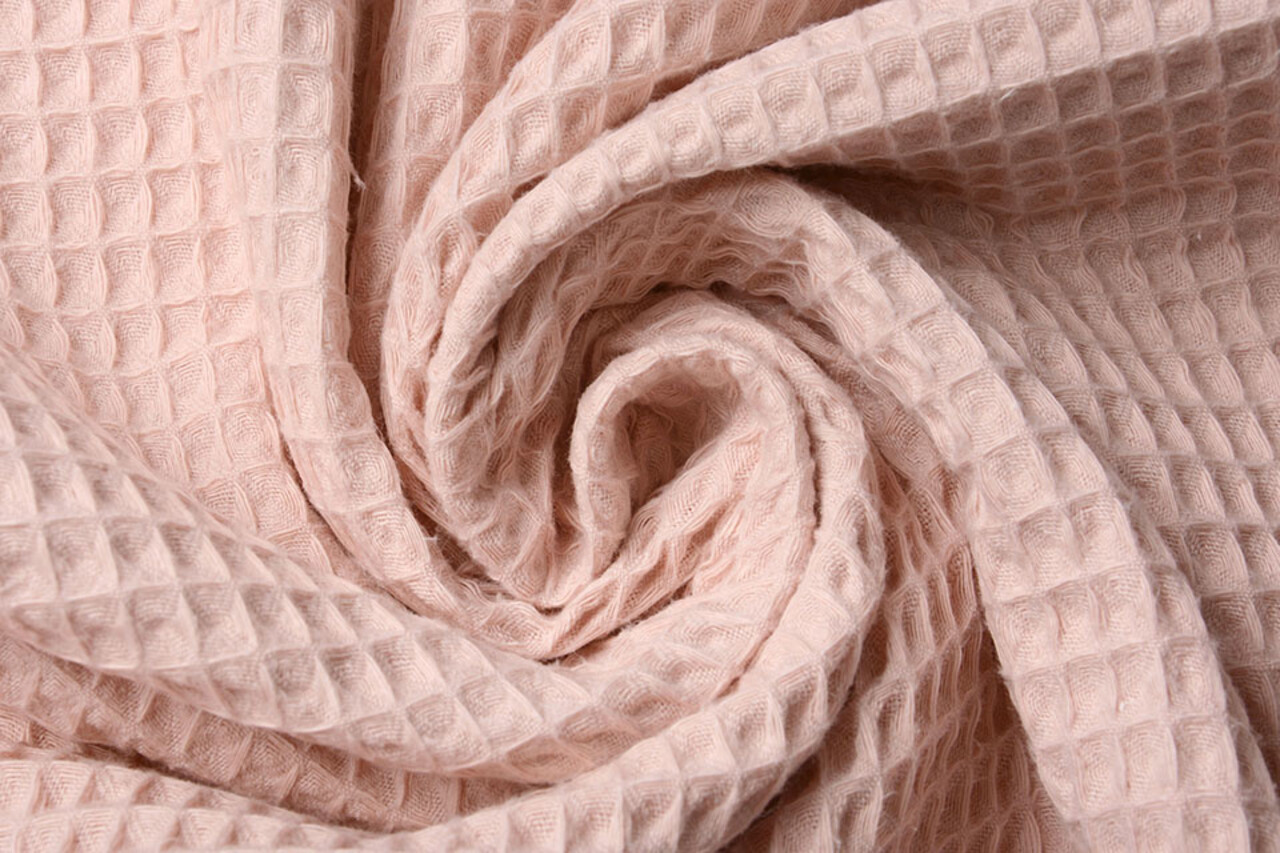 Oeko-Tex®  Cotone a Nido D’ape Rosa Cipria