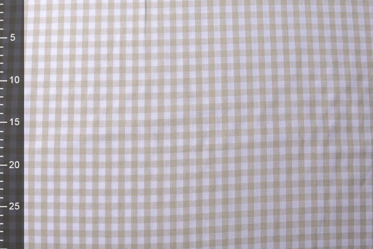Gingham Check 8 mm Beige Gingham Check 8 mm Beige