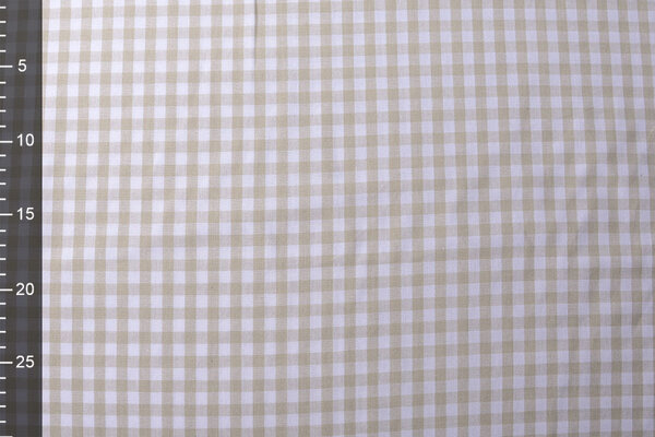 Gingham Check 8 mm Beige Gingham Check 8 mm Beige